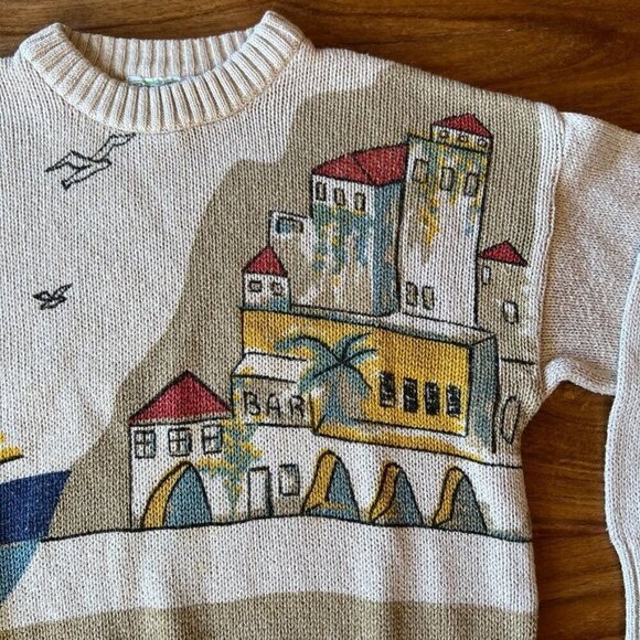 Vintage Toddler Sweater With Scenic Design - Picture 2 of 9